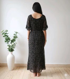 Floral Off-Shoulder Maxi Dress