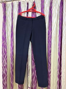 Allen Solly Navy Formal Trousers