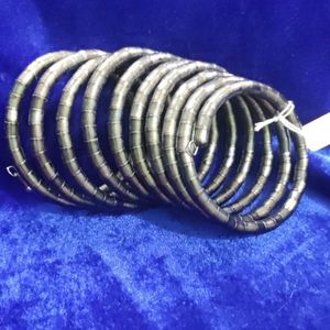 Anti Tarnish Silver Sprial Bangle