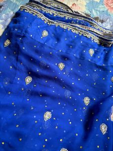 Blue Party Wear Saree