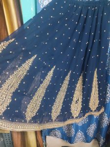 Elegant Blue Ethnic Skirt