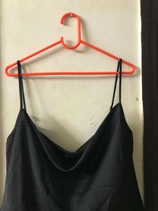 Cowl neck Satin Strapy Black  Top Bust 36