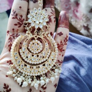Chandbali Earrings &amp; Tikka Set