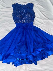 La Femme Royal Blue Cocktail Dress
