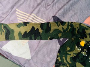 Camo Hoodie with Cartoon Details
