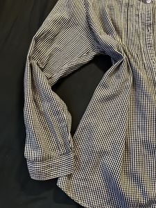 Unisex Shirt Black&amp;white Cheq Longshirt