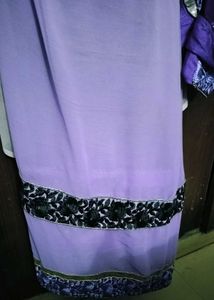 Party Wear Saree With Stitched Blouse