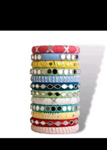 Mirror Work Pastel Bangles 🌈
