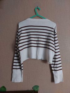Striped Cardigan Sweater