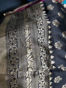 Black Art Silk Saree