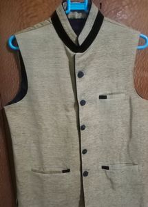 Golden Biege Nehru blazer
