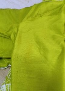 Lime Green scalloped Embroidered Kurta Set