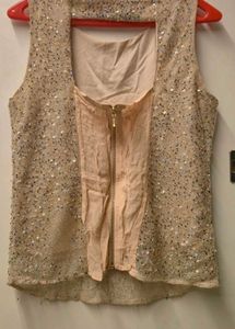 Sequin Embellished Sleeveless Top