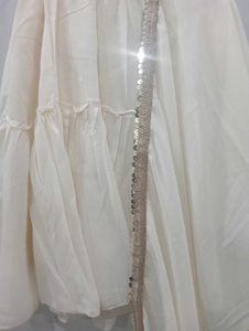 Creamy Colour Plazzo Frock Suit