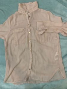 Elegant Sheer Button-Down Top