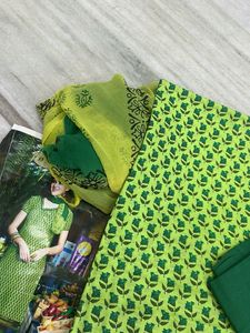 Green Dress Material