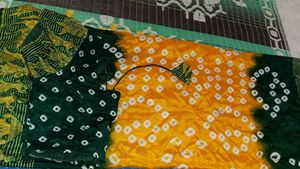 Jaipuri Bandhani Saree With Blouse ❤️