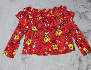 Vintage -Inspired SpongeBob Shoulder Top
