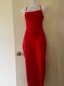 Elegant Red Maxi Dress