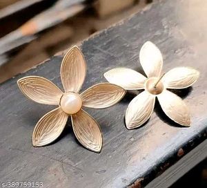 Gold Flower Earrings