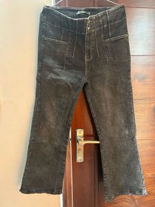 Black Wash Flare Jeans