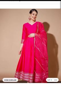 Rakhi Special Pink Anarkali Kurta Set