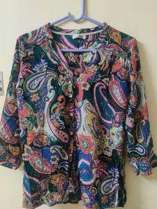 Paisley Print Top