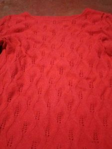 Red Knit Top