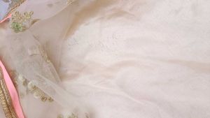 Kids Embroidered Peach Lehenga Skirt