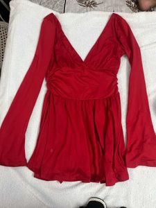Red BACKLESS dress Swap Available