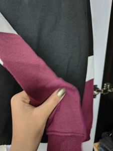 Stylish Colorblock Oversized Sweatshirt