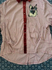 Vintage Style Checkered Button-Up Shirt