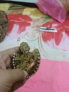 Vintage Style Statement Golden Earrings