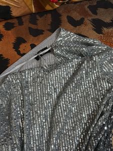 Sparkly Silver Top