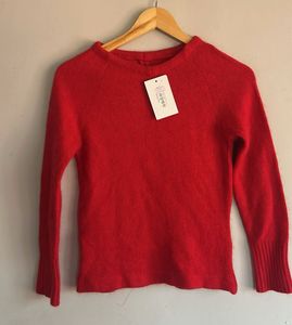 Chic Red Knit Pullover Sweater