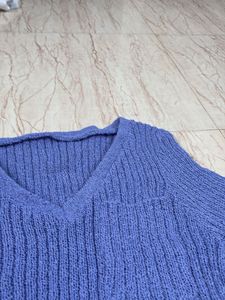Blue Knit Top