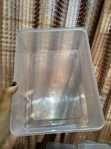 10 plastic Storage Box (Clear, 12.75 x 8