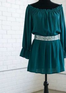 Green Off-Shoulder top