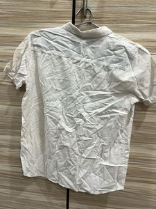 Casual White Patterned Shirt