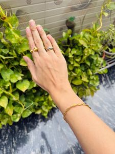 18K Gold plated Mixed Metal Ring