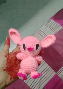Baby Pink Stitch Woolen Toy