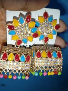Colorful Jhumka Earrings