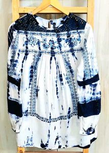 Boho Embroidered Tunic Top size-44