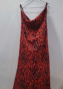Red Zebra Print Dress