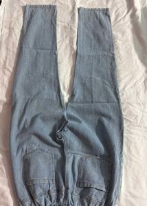 Distressed Light Wash Jogger Jeans, fits upto26-30