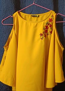 TOKYO TALKIES Yellow Top for Casual Wear