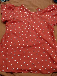 Red Polka Dot Women&#39;s Top