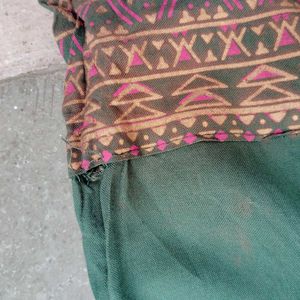 Green Kurta For Women With Attach Jacket