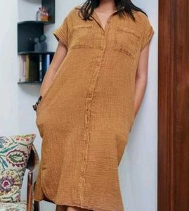 Casual Shirt Dress (Belt Not Available)