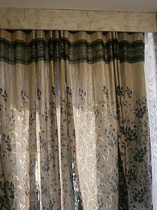 Jute Curtains Set Of 2 Seven Feet